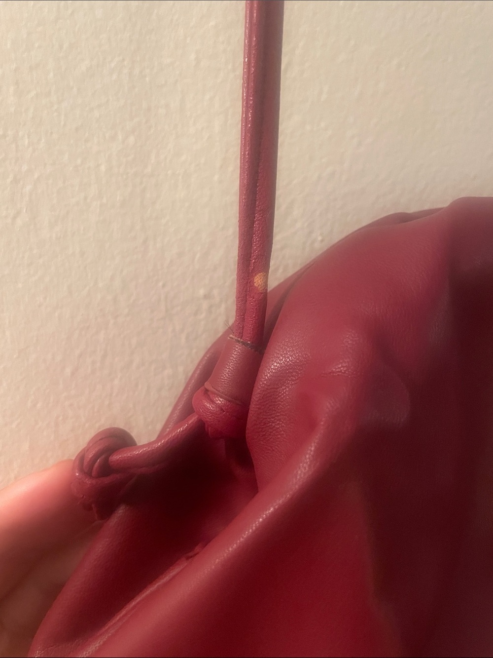 Source Unknown Burgundy Leather Shoulder Bag - Picture 3 of 10